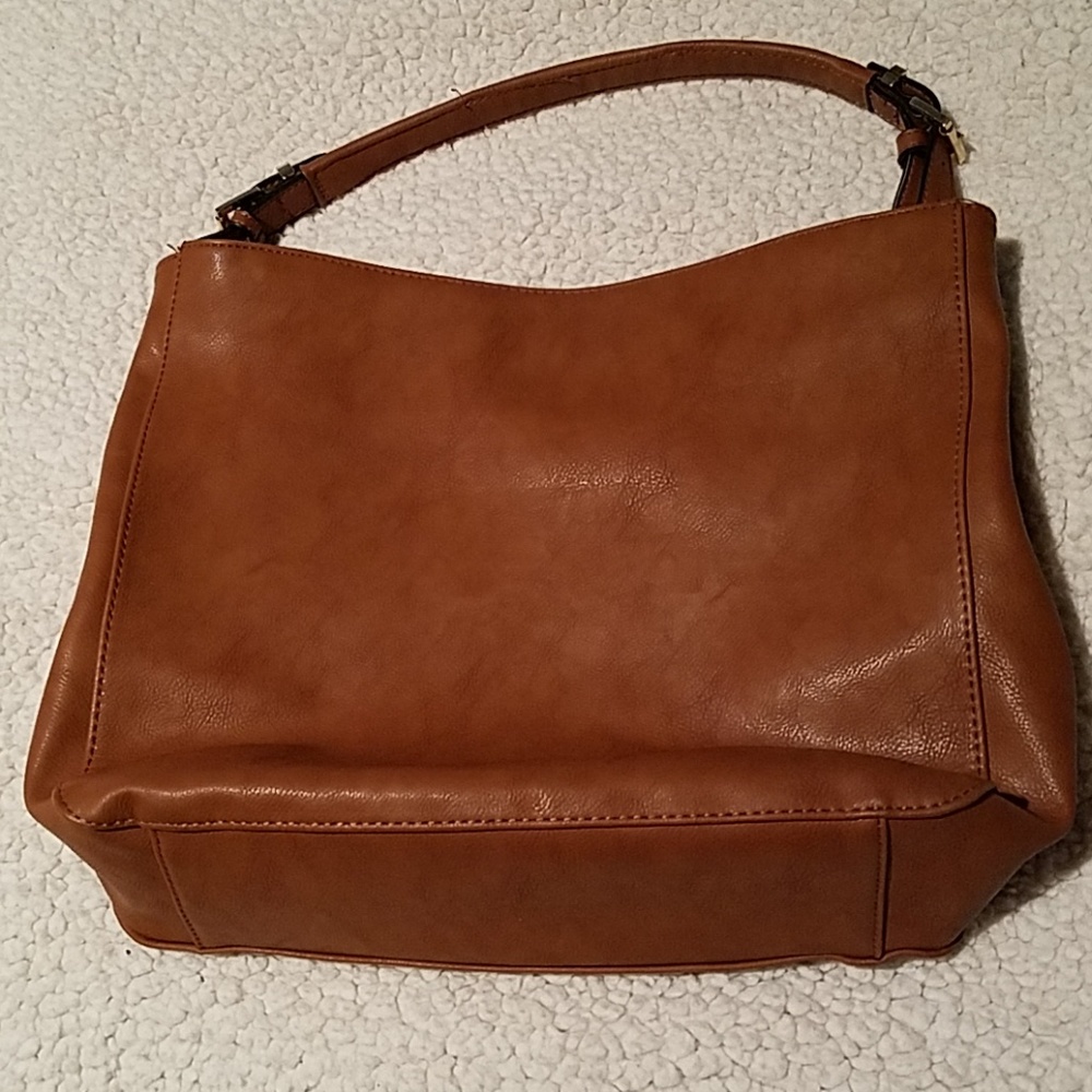 La Diva Brown Leather Purse